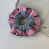 Knitted Fluffy Scrunchie Cozy Winter Hair Tie_Cwaha07874