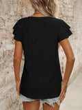 Solid-Color Round-Neck Short-Sleeved T-Shirt