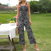 Waist-Cinching, Strappy One-Piece Wide-Leg Pants