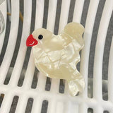FASHIONABLE WHITE SWAN ACETIC ACID HAIR CLIP_CWAHA0549