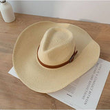 Wide Brim Straw Hat Summer Sun Protection_Cwah1158