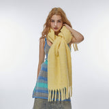 GRADIENT LOOP YARN TASSEL SCARF FOR WINTER_CWASC2354