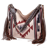 Women Canvas Ethnic Travel Tassel Bags_Cwab0560