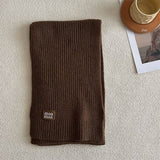 100% WOOL KNITTED STRIPED SCARF SOFT WARM_CWASC2305