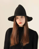 Halloween Woolen Witch Hat With Big Brim