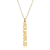 CLAVICLE CHAIN TWELVE ZODIAC TITANIUM NECKLACE_CWMM2717