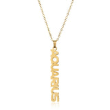 CLAVICLE CHAIN TWELVE ZODIAC TITANIUM NECKLACE_CWMM2717