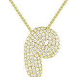 26 LETTERS NECKLACE COPPER ZIRCONIA PENDANT_CWMM5864