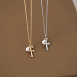 NATURAL FRESHWATER PEARL HEART NECKLACE_CWMM5313