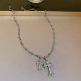 TEMPERAMENT CROSS NECKLACE_CWAJE2369