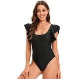 Womens Solid Color Bikini Sexy One-Piece Swimsuit