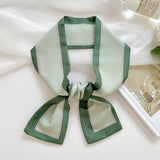 LONG THIN RIBBON SCARF PONYTAIL NECK OR PURSE_CWASC0726