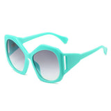 LARGE FRAME POLYGONAL FUTURISTIC TECHNOLOGY GLASSE_CWASG0244