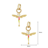 COLORFUL TEMPERAMENT FASHION DRAGONFLY EARRINGS_CWAJE5125