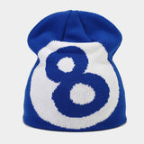 SIMPLE BLACK SIZE 8 JACQUARD KNITTED HAT_CWAH1598