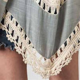 BOHEMIAN LONG SLEEVE BEACH SWIMSUIT COVER UP_CWMW0646