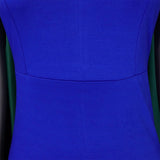 PLEATED ROUND NECK ELEGANT HIP HUGGING TIGHT DRESS_CWDMD3701