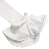 ONESHOULDER RUFFLE SLEEVE SLIMFIT DRESS WITH TRAIN_CWDMD3679