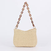 FASHIONABLE AND SIMPLE SOLID COLOR STRAW BAG_CWAB4702