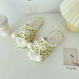 Winter Plush Open Toe House Slippers House Shoes_Cwmm2986