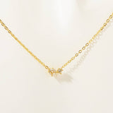 RETRO LITERARY DECEMBER COLORED ZIRCON NECKLACE_CWMM5668