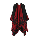 Wear Faux Cashmere Cape Scarf Shawl_Cwasc2212