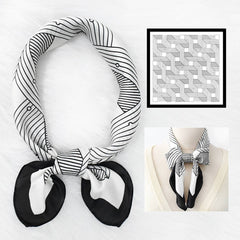 GEOMETRIC SCARF ELEGANT PRINT SQUARE FOR WOMEN_CWASC1166