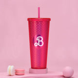 DOUBLE LAYER PORTABLE PLASTIC STRAW DIAMOND CUP_CWMM0978