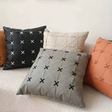 SIMPLE LEATHER SPLICING THROW PILLOW CASES_CWMM0242