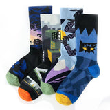 FUN SOCKS COLORFUL PATTERNED ART SOCKS_CWMS0186