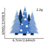 Winter Blue Christmas Graffiti Embroidered Patch_Cwmm4028