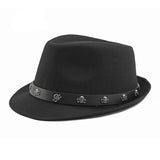 NEW AUTUMN HIP HOP SKULL RIVET BELT JAZZ HAT_CWAH1912