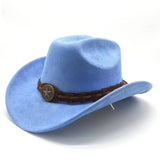 FAUX SUEDE FELT COWBOY HAT MENS CLASSIC FEDORA_CWAH2510