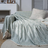 GEOMETRIC JACQUARD RETRO AMERICAN SOFA THROW_CWMM1652