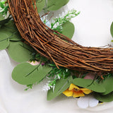 EUCALYPTUS EASTER EGG FAUX FLORAL WREATH_CWAJE05412