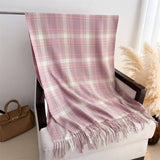 ARTISTIC PLAID TASSEL SCARF FOR FALL AND WINTER_CWASC2762