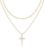 Cross Necklace Is A Full Diamond Collarbone Chain