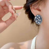 OVAL TEMPERAMENT TREND EXQUISITE EARRINGS_CWAJE2334