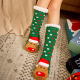 CHRISTMAS ELK MID TUBE PLUSH INDOOR SLIPPERS_CWMS0734