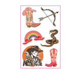 CUTE PINK WESTERN TATTOOS BACHELORETTE PARTY_CWMM8384