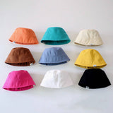 CANDY COLOR CHILDRENS SOLID COLOR BUCKET HAT_CWAH2861
