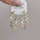 FOREST STYLE RETRO LEAF EARRINGS_CWAJE1452