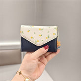 SMALL FRESH FLORAL TRI FOLD THIN SHORT WALLET_CWAB2547