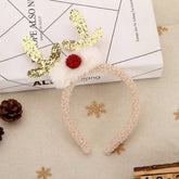 CHRISTMAS COLORFUL DEER ANTLER PLUSH NOSE HAIRPIN_CWAHA3423