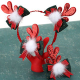 CHRISTMAS REINDEER ANTLER HEADBAND CUTE FABRIC_CWAHA5656