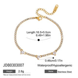 18K GOLD TITANIUM HEART ZIRCON BRACELET LUXURY_CWAJE4718