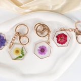 NEW NATURAL DRIED FLOWER KEYCHAIN PENDANT_CWMM3714