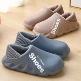 Winter Waterproof Cotton Slippers Warm House Shoes