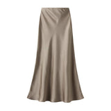SILKY HIGH WAIST FISHTAIL BODYCON MIDI SKIRT_CWBMS0368