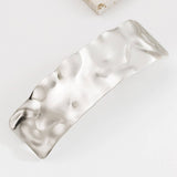 BRUSHED METAL GEOMETRIC SPRING HAIR CLIP CHIC_CWAHA6187